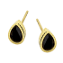 Kolczyki złote kropla z czarną cyrkonią/sztyft MZ T23-E-P-3120-6X4-BLACK próba 375