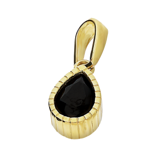 Zawieszka złota kropla z czarną cyrkonią MZ T23-E-P-3120-6X4-BLACK próba 375