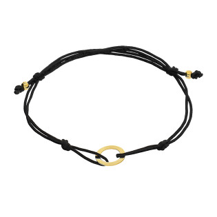 Złota Bransoletka Oponka na Sznurku pr. 375 - JubilerSezam.pl