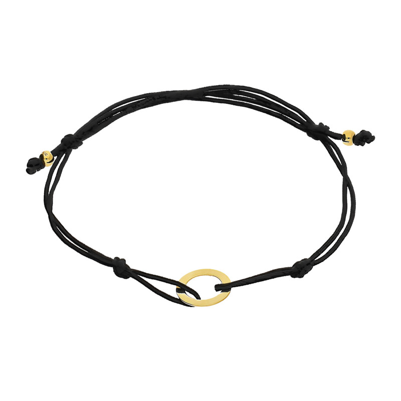 Złota Bransoletka Oponka na Sznurku pr. 375 - JubilerSezam.pl