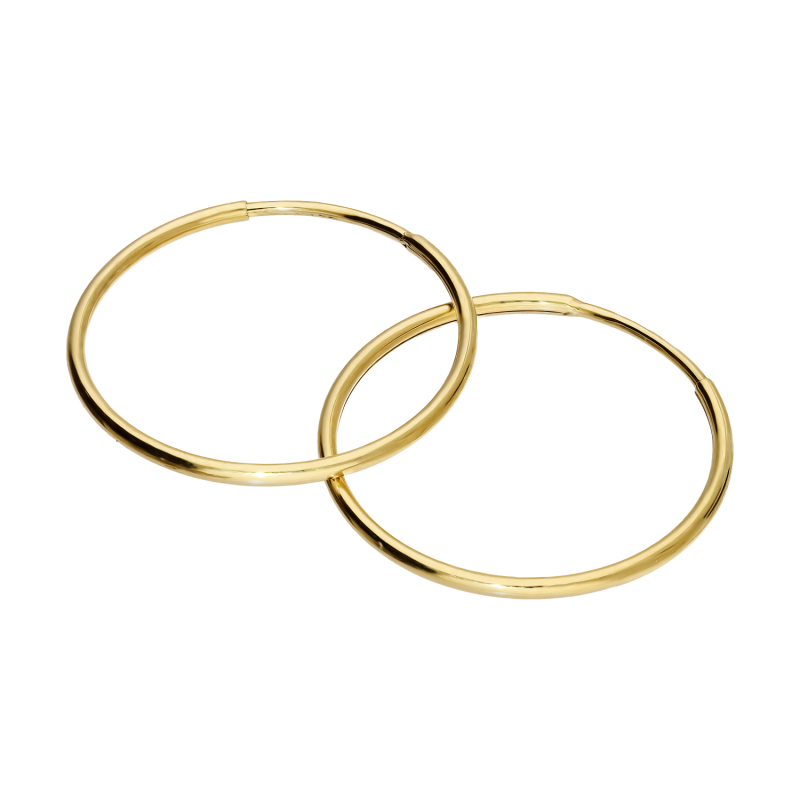 Złote kolczyki kółka 15mm pr. 375 - JubilerSezam.pl