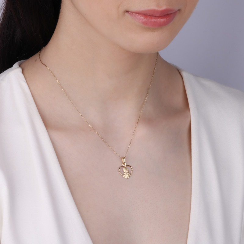 Medalik złoty Częstochowska w sercu