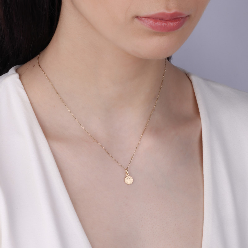 Medalik złoty Benedyktyński próba 585