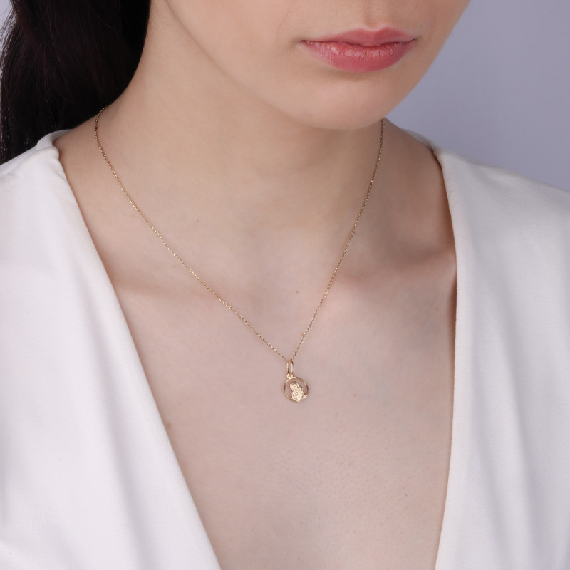 Medalik złoty Częstochowska w kole próba 585