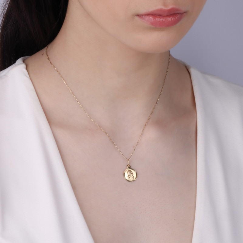 Medalik złoty Częstochowska w kole próba 585