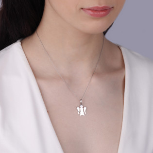 Medalik srebrny aniołek