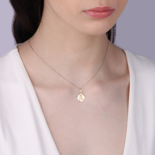 Medalik złoty Szkaplerz beczułka grawerowana próba 585