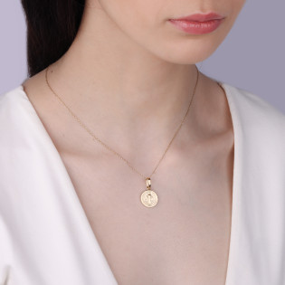 Medalik złoty Benedyktyński próba 375