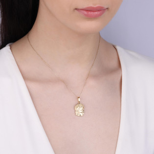 Medalik złoty głowa Pana Jezusa próba 585