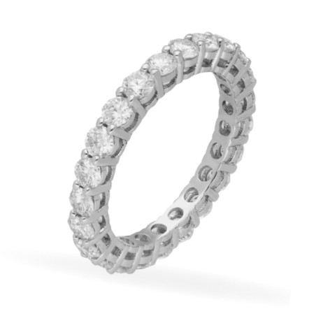 Pierścionek srebrny obrączka miłości z moissanitami