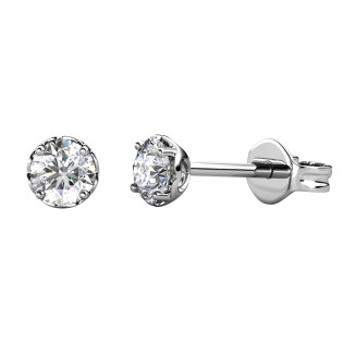 Kolczyki srebrne z moissanitem