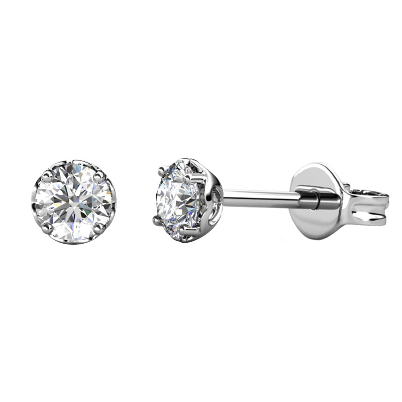 Kolczyki srebrne z moissanitem