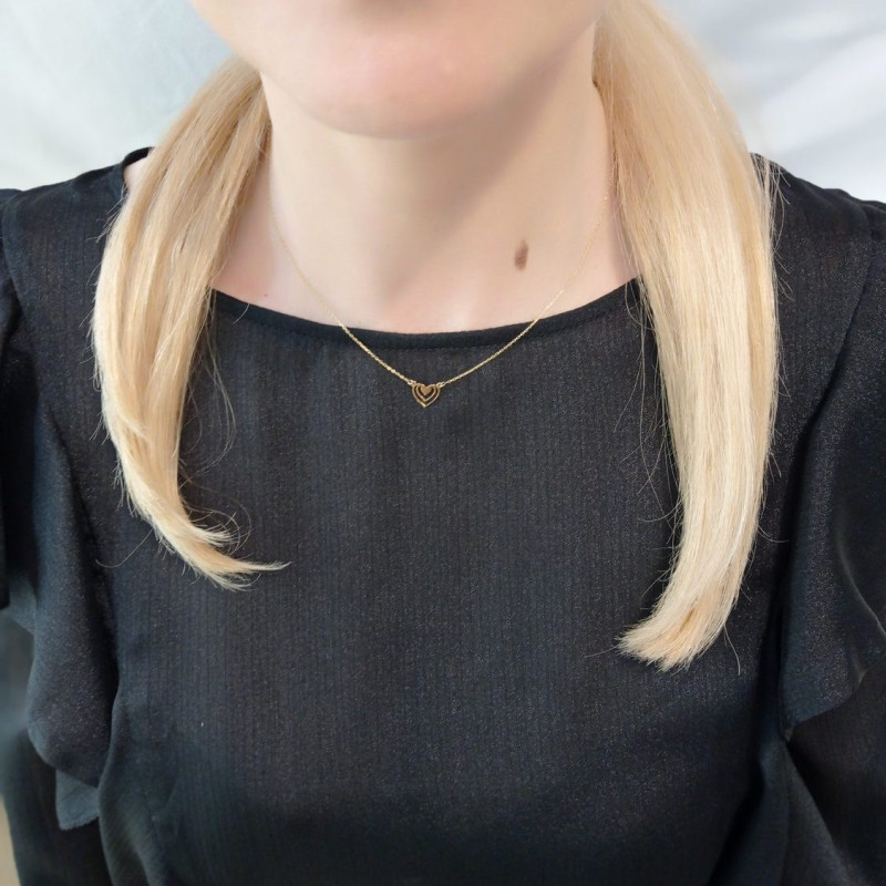 Naszyjnik złoty potrójne serce nr MZ T23-N-0218-8-LZ próba 375