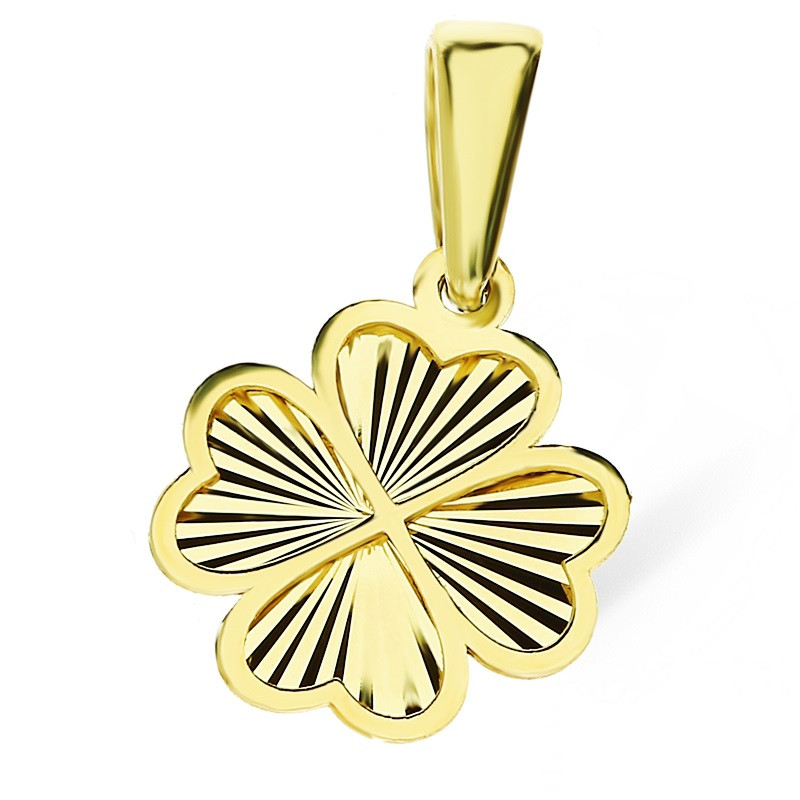 Zawieszka złota koniczyna z serc próba 585