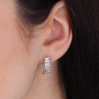 Kolczyki blaszki poszerzane grawerowane OL CSK45 próba 925