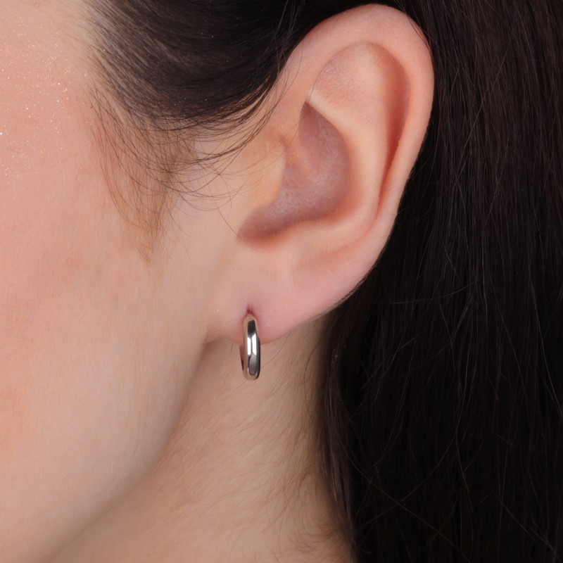 Kolczyki srebrne kółka 10mm blask/zatrzask OL OKP805 próba 925