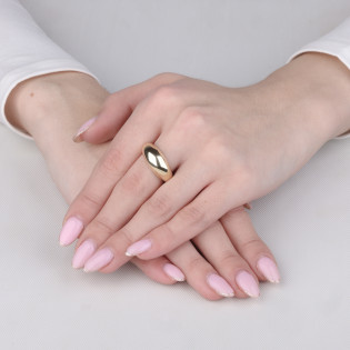 Pierścionek złoty kopułka
