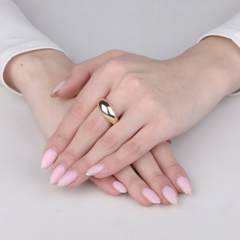 Pierścionek złoty kopułka