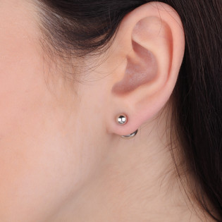 Kolczyki srebrne diorki kulki