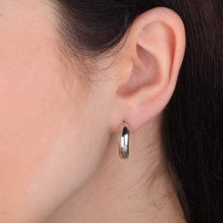 Kolczyki srebrne kółka blaszki