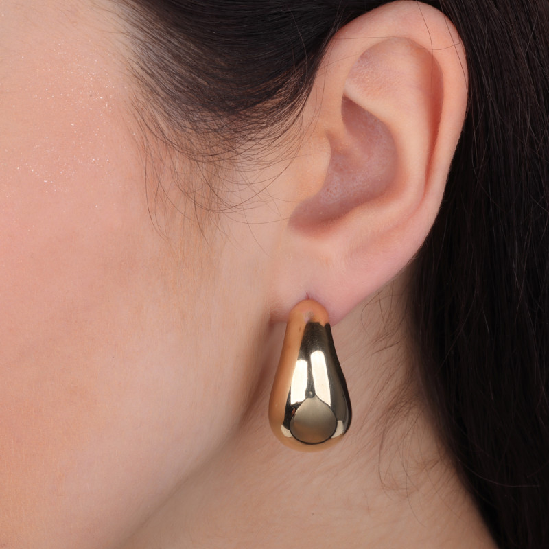 Kolczyki złote beczułka viralowa