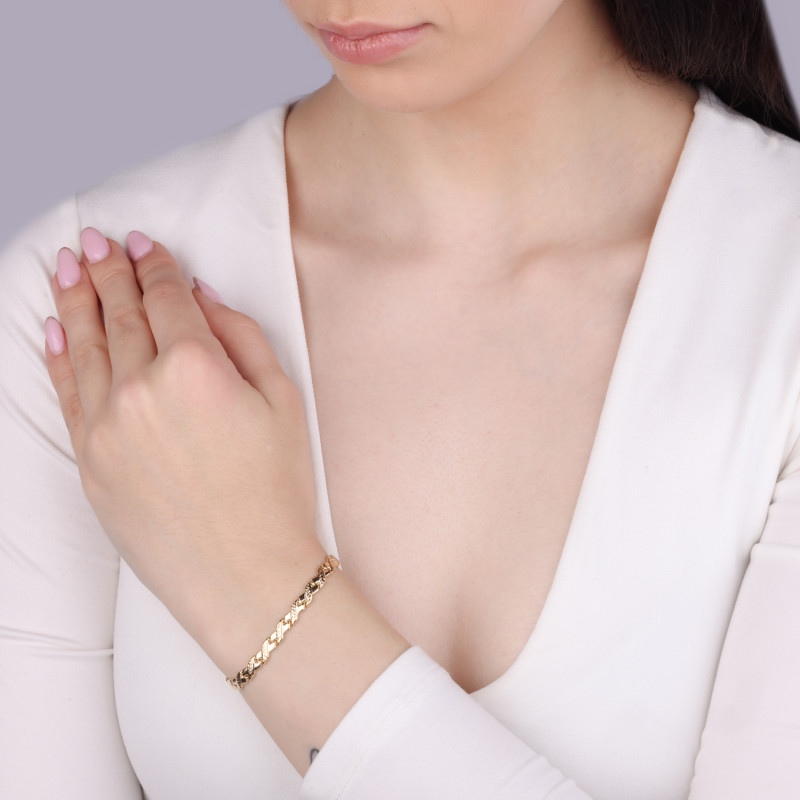 Bransoleta złota z X