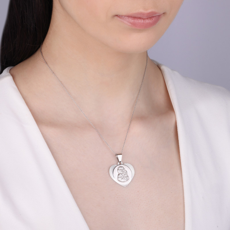 Medalik srebrny Częstochowska w sercu