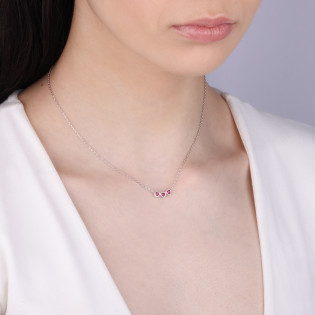 Naszyjnik srebrny z trzema sercami