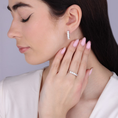 Kolczyki srebrne z białymi cyrkoniami