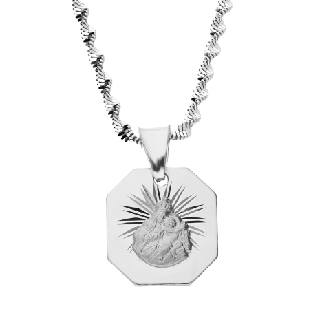 Srebrny Medalik Szkaplerzny z Łańcuszkiem pr. 925 - JubilerSezam.pl