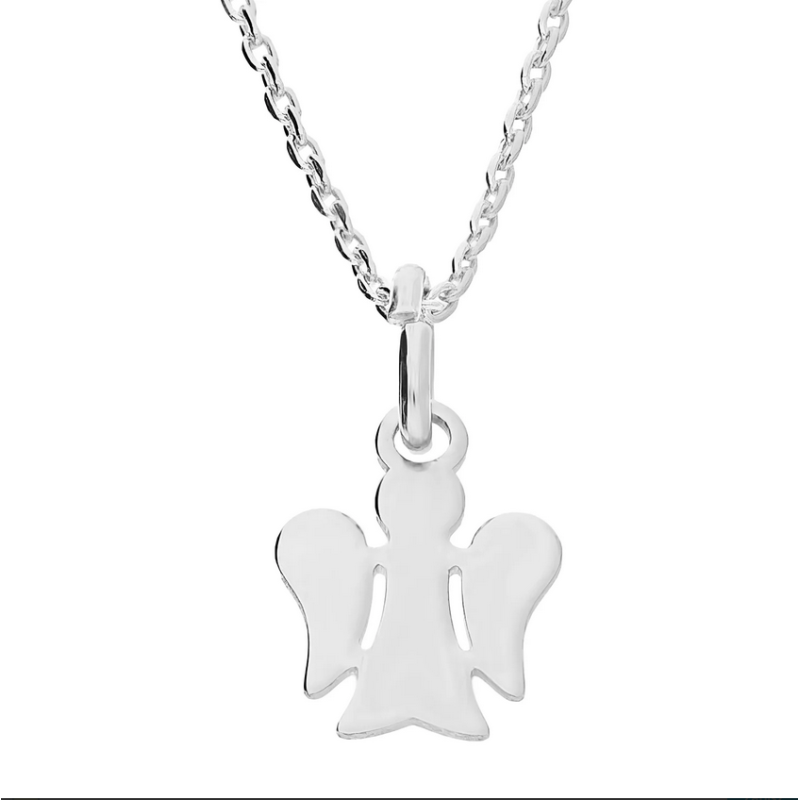 Srebrny Medalik Aniołek z Łańcuszkiem pr. 925 - JubilerSezam.pl