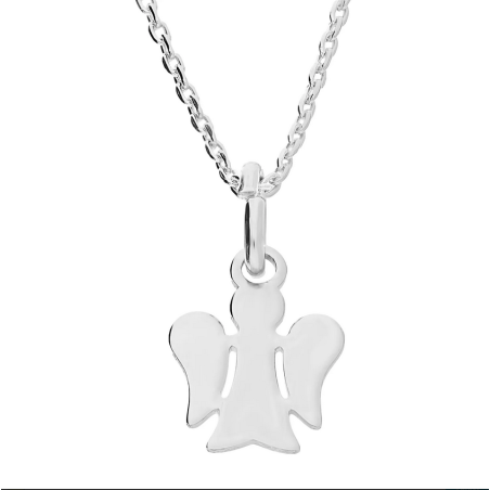 Srebrny Medalik Aniołek z Łańcuszkiem pr. 925 - JubilerSezam.pl