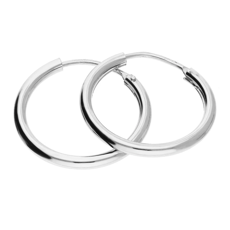 Kolczyki srebrne kółka szarniry 20 mm