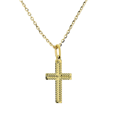 Złoty Krzyżyk z Łańcuszkiem pr. 333/375 - JubilerSezam.pl
