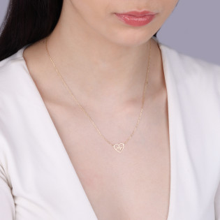 Naszyjnik złoty serce z pulsem