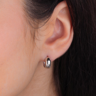 Kolczyki srebrne kółka blaszki gładkie