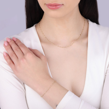 Bransoleta złota z grawerowanymi kulkami próba 375