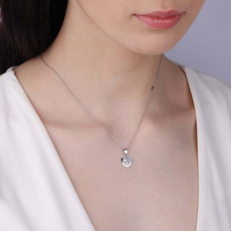 Medalik srebrny Częstochowska w sercu