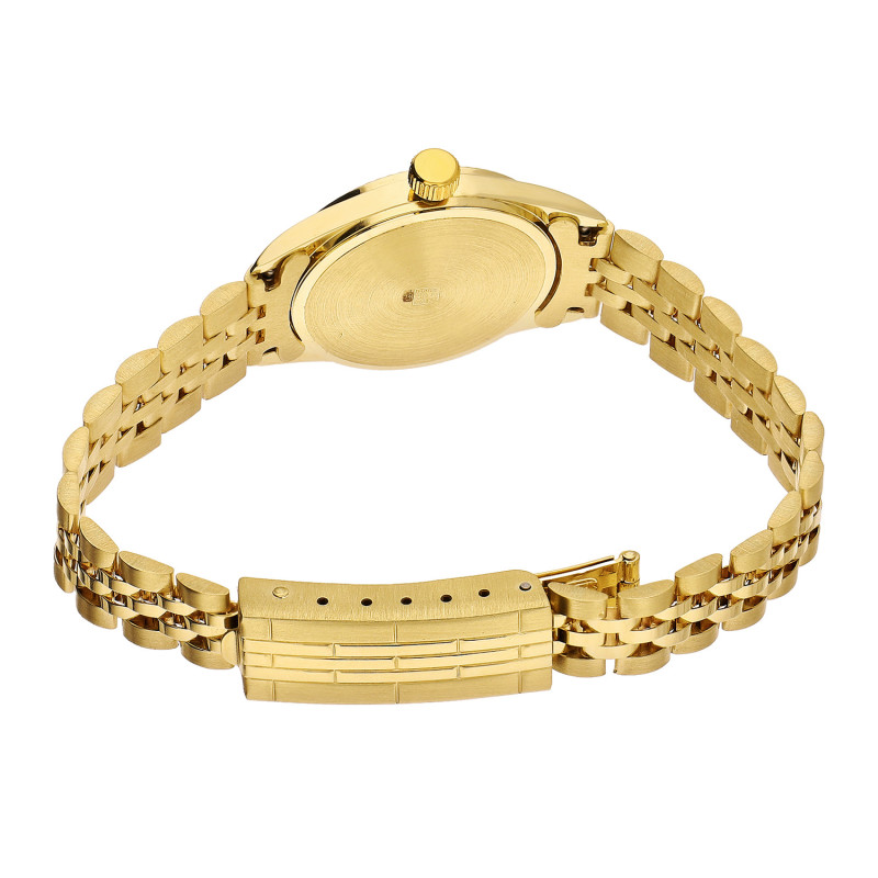 Zegarek złoty z okrągłą tarczą