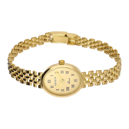 Złoty Zegarek Damski z Owalną Tarczą - JubilerSezam.pl