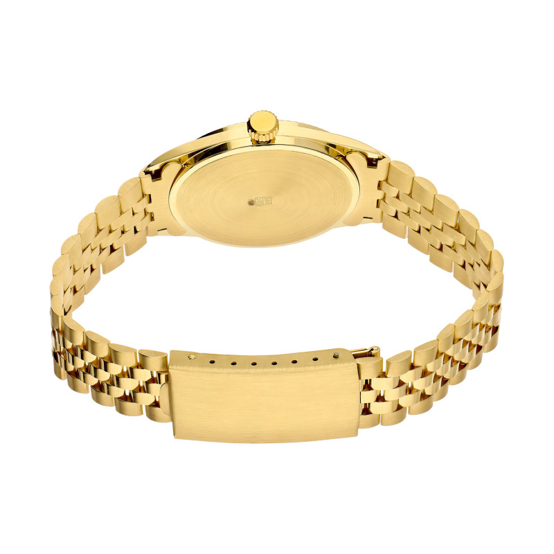 Zegarek złoty z cyrkoniami