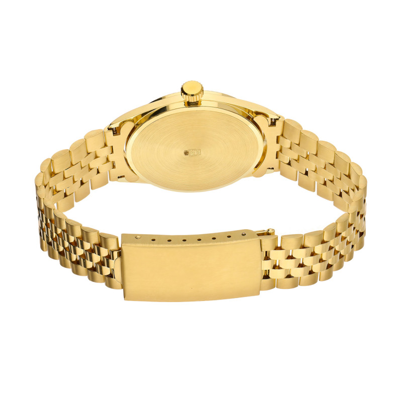 Zegarek złoty z okrągłą tarczą