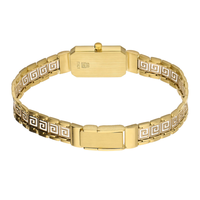 Zegarek złoty z prostokątną tarczą