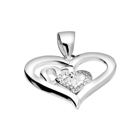 Serduszko srebrne z dwoma mniejszymi sercami HS2011 próba 925