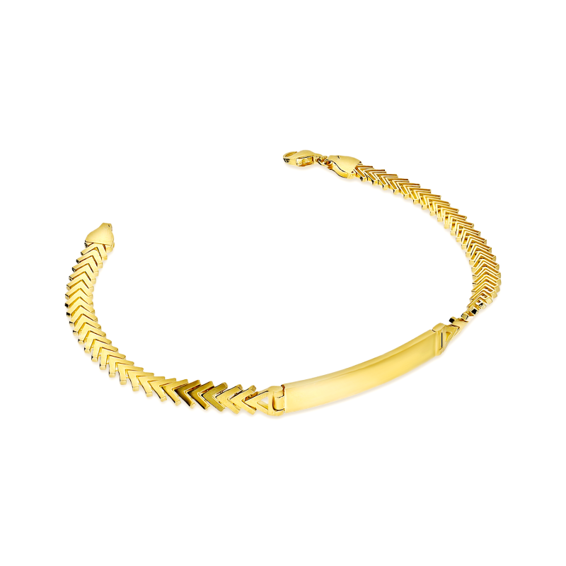 Bransoleta złota prostokątna blaszka/jodełka MZ T23-B-234 próba 375