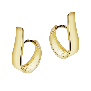 Kolczyki złote gładka rozszerzana blaszka/zatrzask MZ T42-E-HUE-55 próba 375