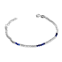Bransoleta srebrna grawerowane srebrne i niebieskie kulki PW682 ROD c.niebieski próba 925