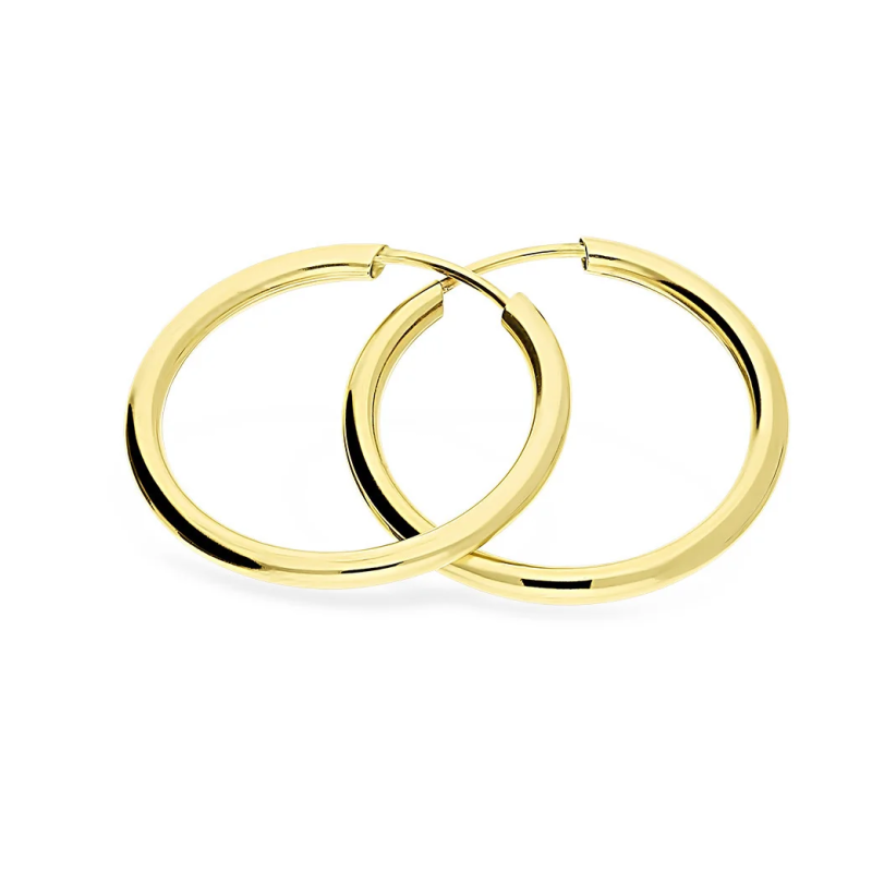 Kolczyki złote kółka szarniry 18 mm