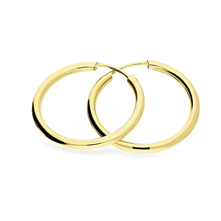 Kolczyki złote kółka szarniry 18 mm