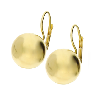 Kolczyki złote kulki gładkie